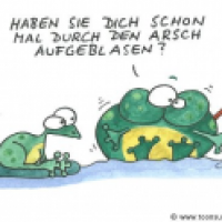 aufgeblasener Frosch