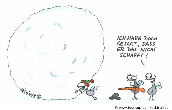 Cartoon: Fliegenschneemann 1