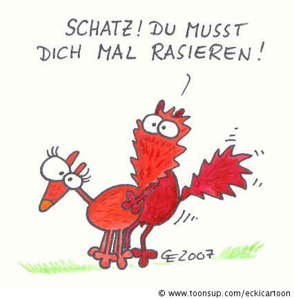 Cartoon: Rasieren 1