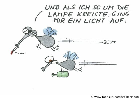 Cartoon: Um die Lampe 1