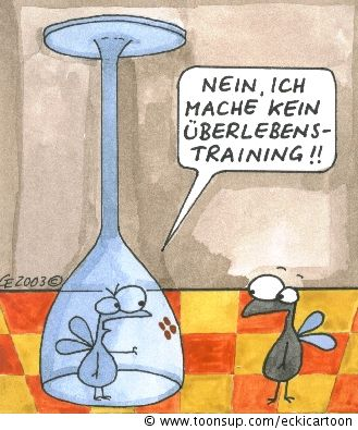 Cartoon: Überlebenstraining 1