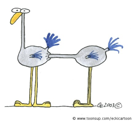Cartoon: Vogel Strauß 1