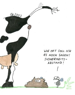 Cartoon: Sicherheitsabstand 1