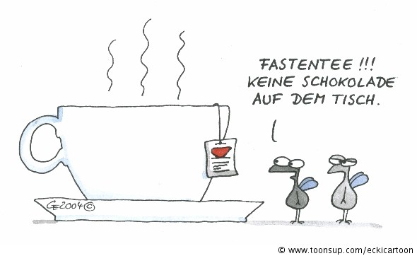 Cartoon: Fastentee 1