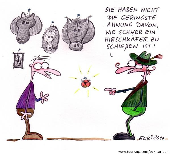 Cartoon: Hirsch(käfer)jäger 1