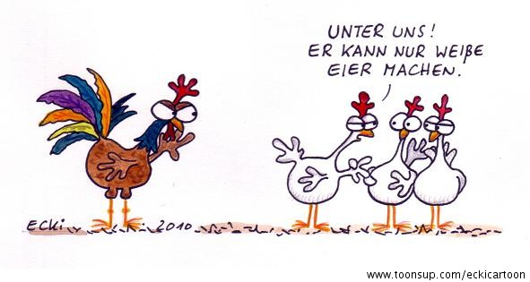 Cartoon: Hühner-Getuschel 1