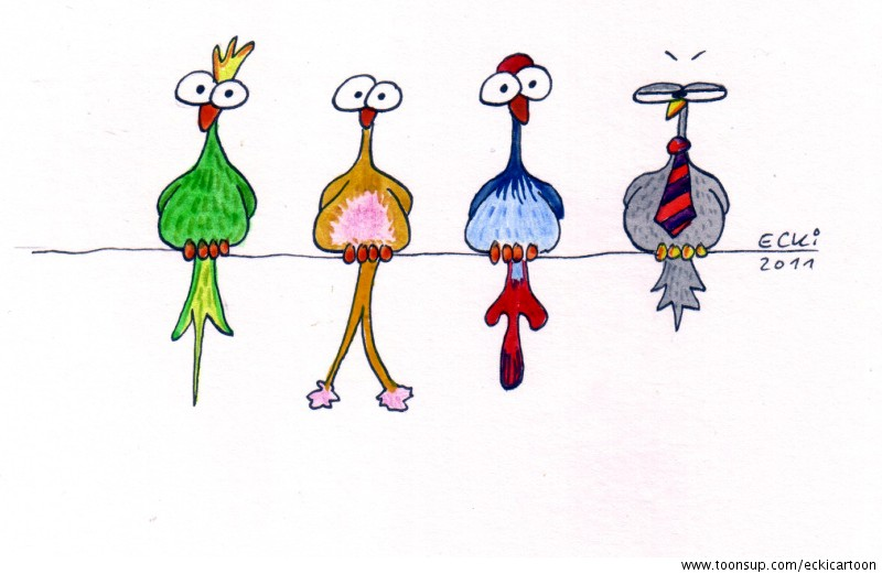 Cartoon: Spatzenschlips 1