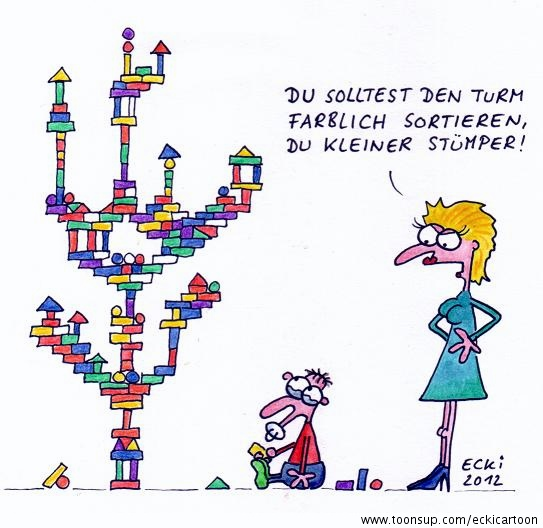 Cartoon: Klötzchen 1