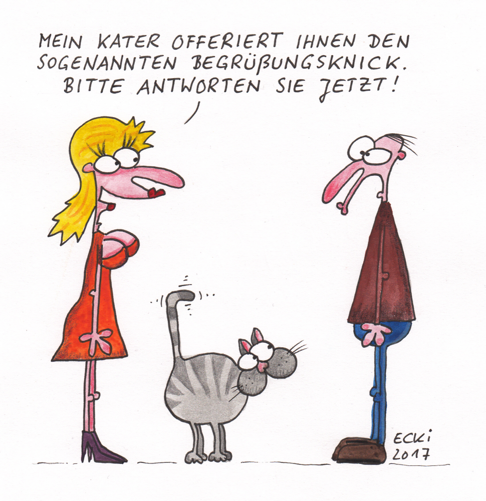 Cartoon: Begrüßungsknick 1