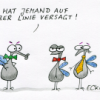 Fliege mit Schlips