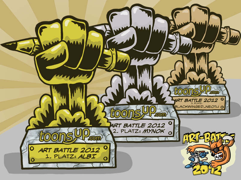 Illustration: ART BATTLE | SIEGERPOKALE | Es ist vorbei! 1