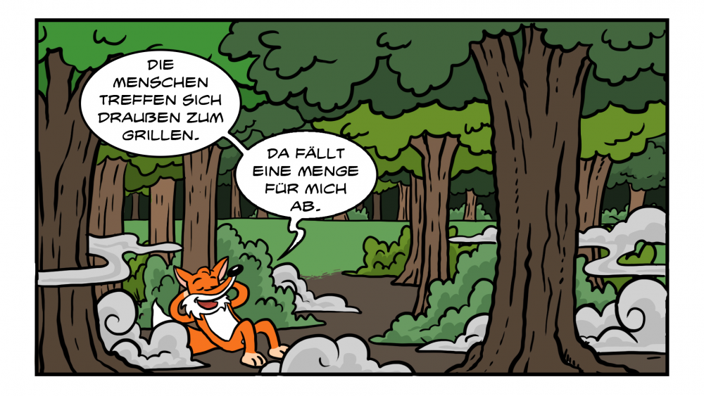 Cartoon: Der Stadtfuchs - Im Tiergarten Berlin 3