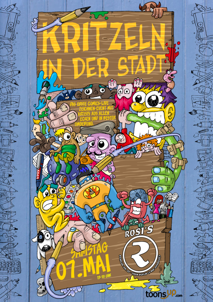Illustration: KRITZELN IN DER STADT- PLAKAT 1