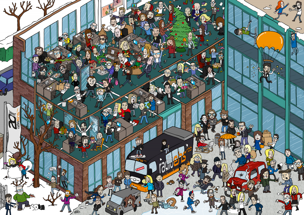 Illustration: Wimmelbild für Radioeins (rbb) 1