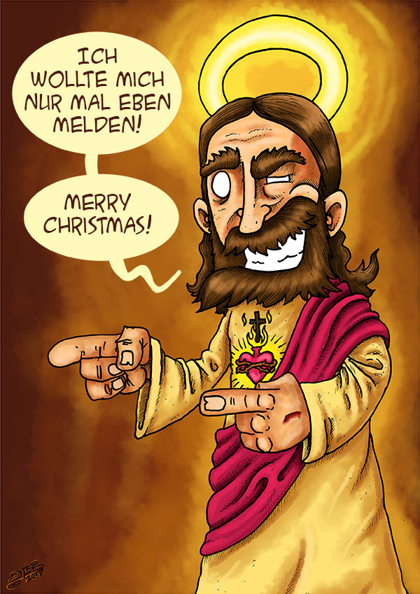 Illustration: Weihnachtsgruß von Jesus 1