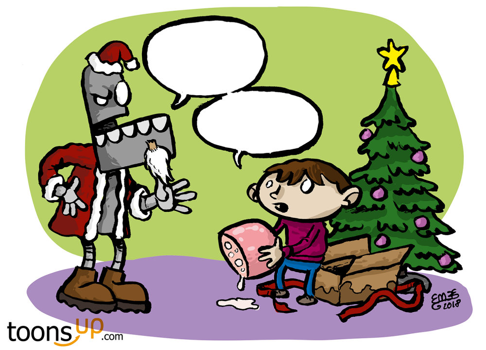 Cartoon: Weihnachts-Gewinnspiel auf Facebook 1