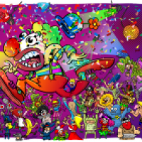 Wimmelbild - Angriff - Clown