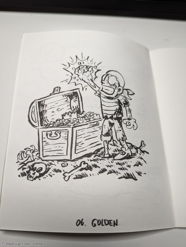 Illustration: 06. Golden - INKTOBER 1