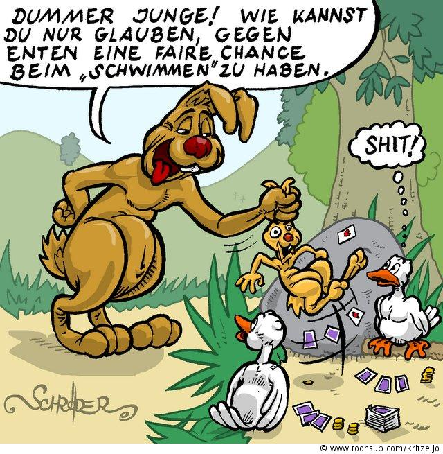 Cartoon: Der schwimmende Hase 1