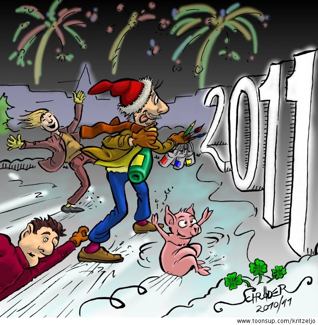 Cartoon: Frohes Neues! An alle ToonsUpper! 1