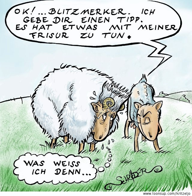 Cartoon: Sie fragte: 'Fällt dir etwas an mir auf?' 1
