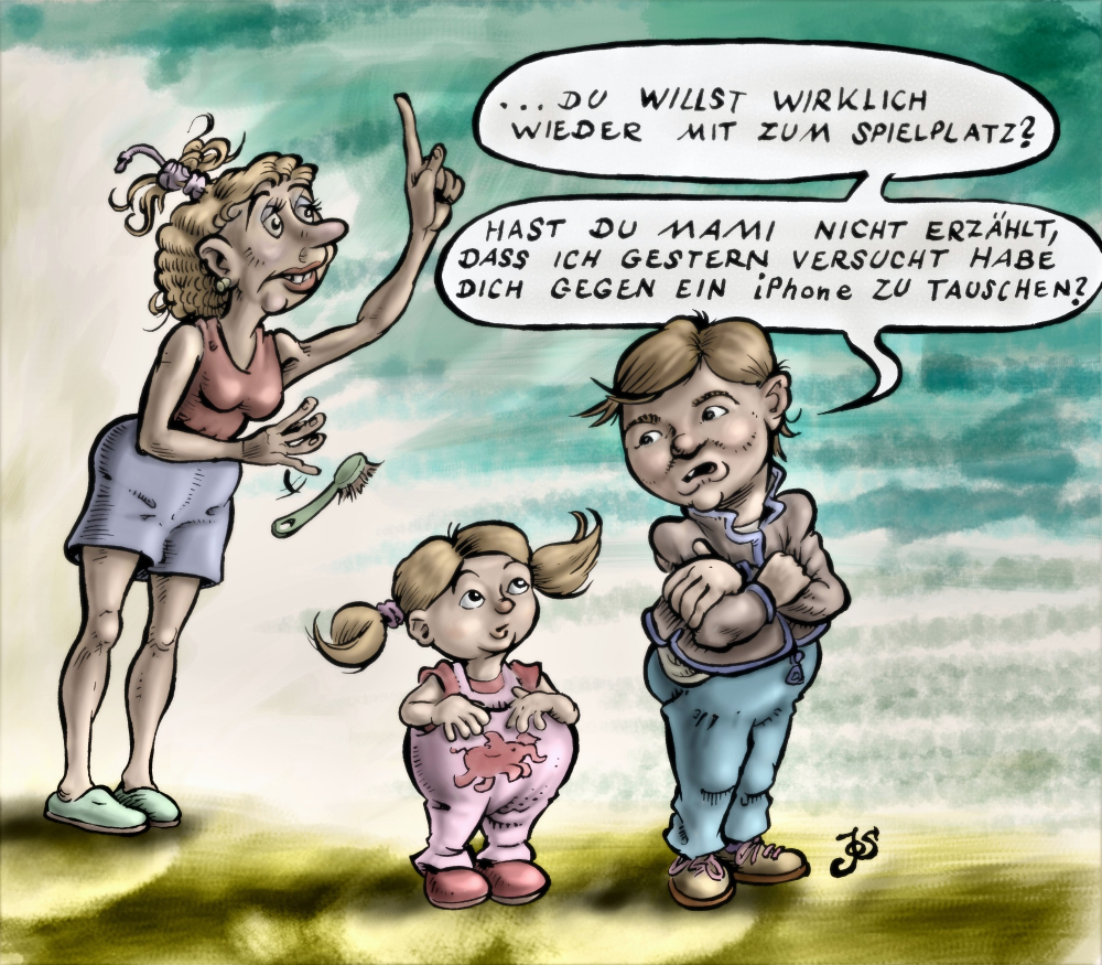 Cartoon: Spielplatz Tauschgeschäfte 1