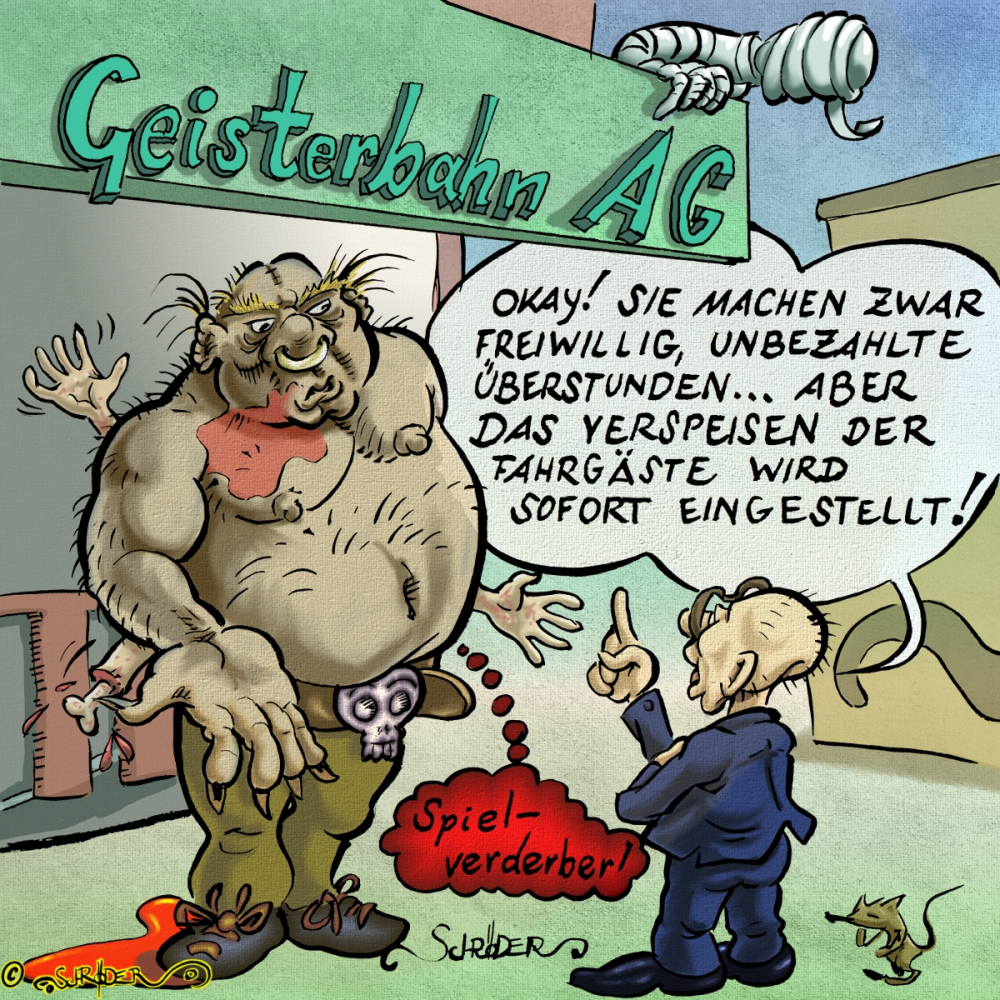 Cartoon: Geisterbahn Personal 1