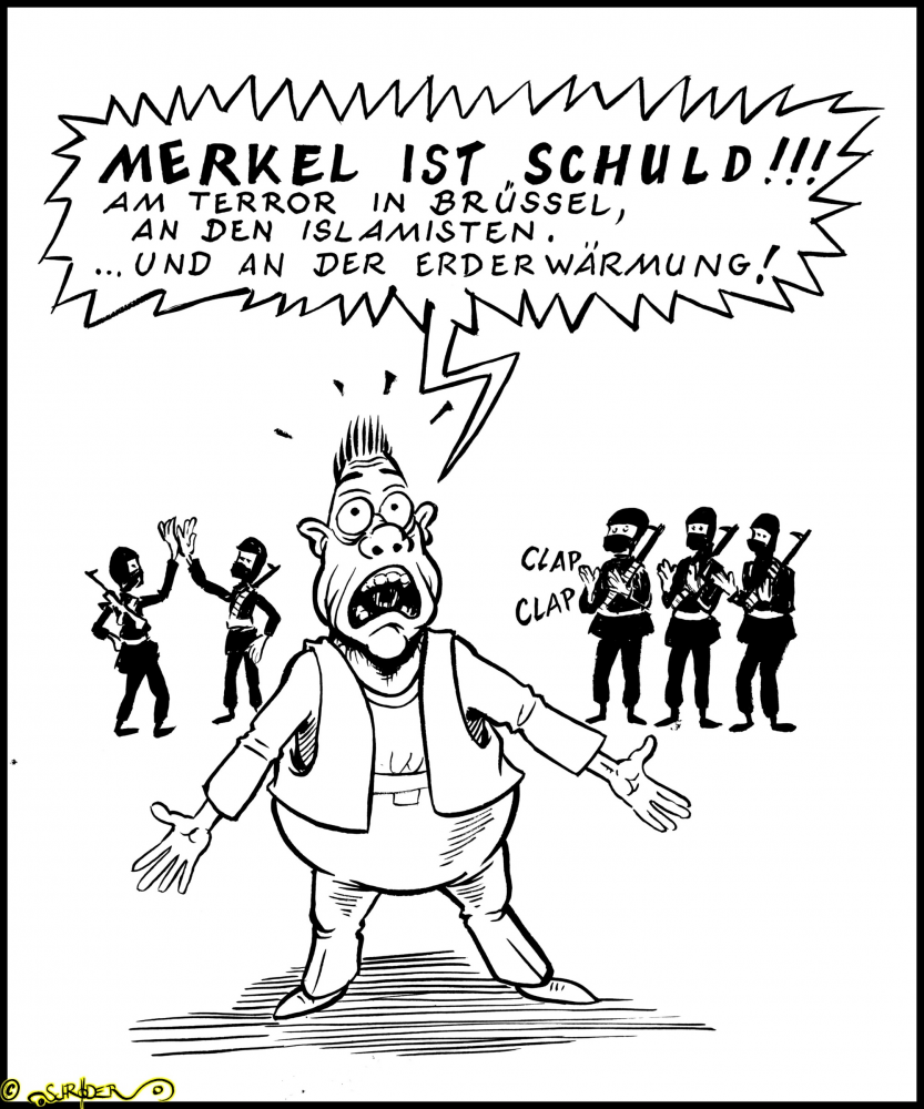 Cartoon: Merkel ist schuld ... 1
