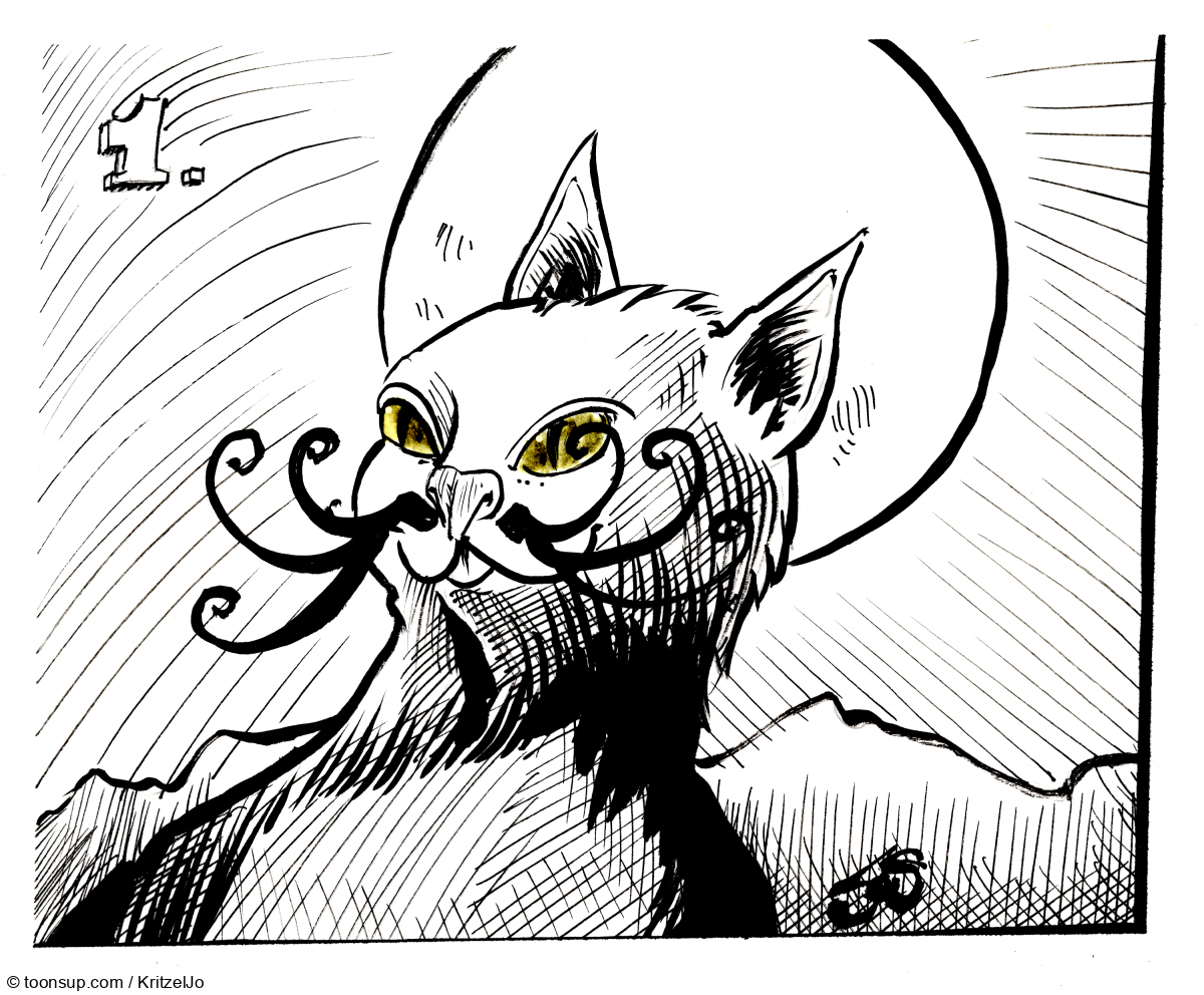 Illustration: Inktober 01 - Mustache 1