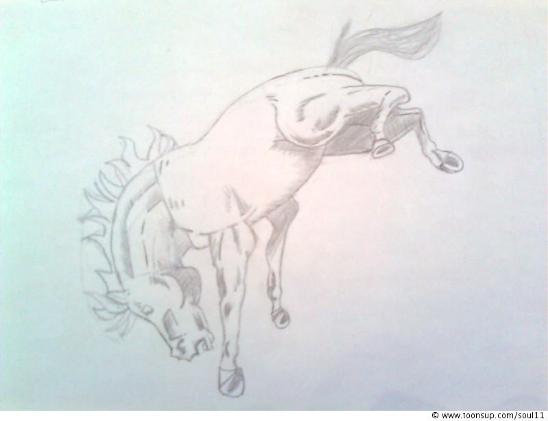 Concept Art / Character Design: Rodeo Pferd 1