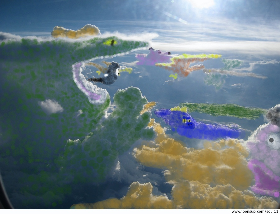 Illustration: Cloud creatures 1