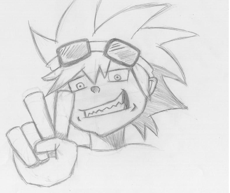 Concept Art / Character Design: Typ mit Fliegerbrille^^ 1