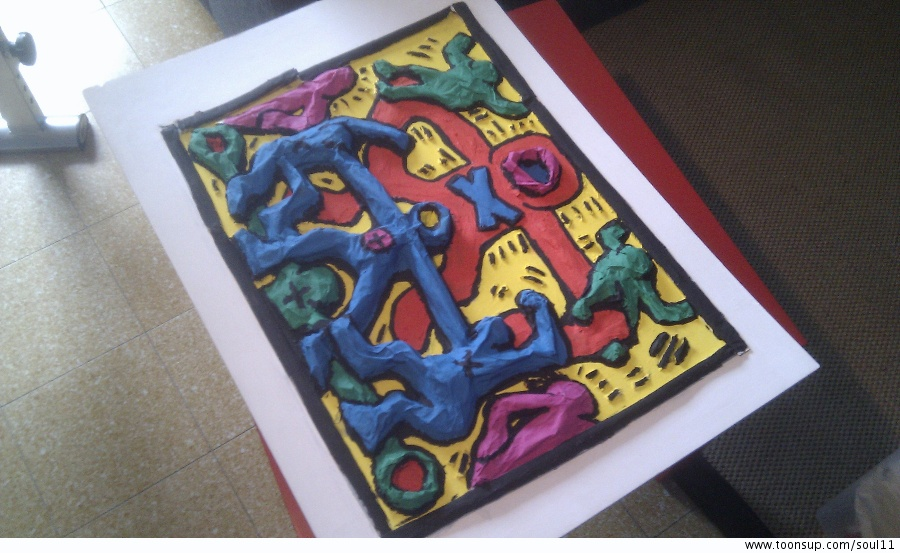 Other: Draw with relief(original by Keith haring) 3