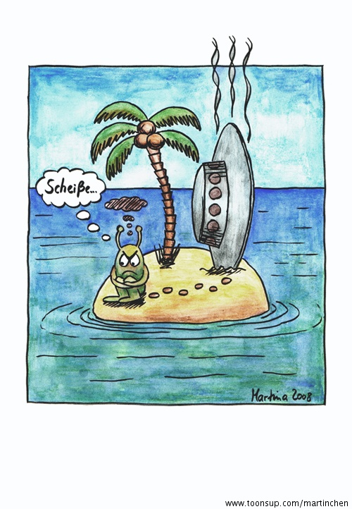 Cartoon: einsame Insel... 1
