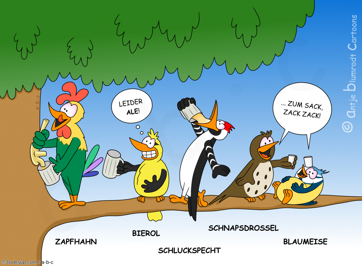 Cartoon: Der Schluckspecht 1