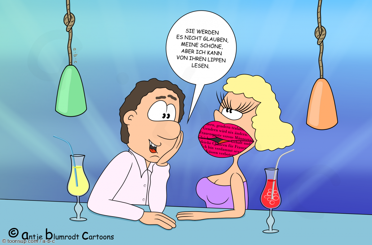 Cartoon: Lippenlesen 2.0 1