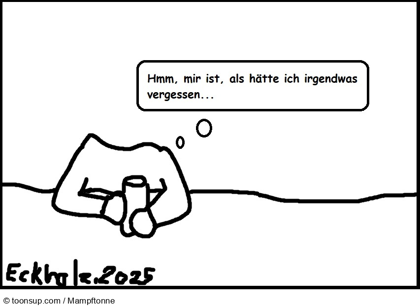 Cartoon: Vergesslichkeit 1