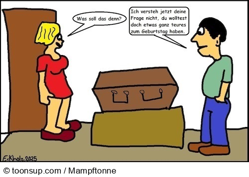 Cartoon: Ein teures Geburtstagsgeschenk... 1