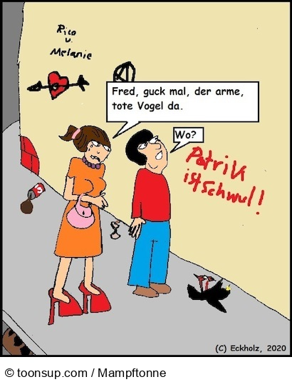 Cartoon: Der arme tote Vogel... 1