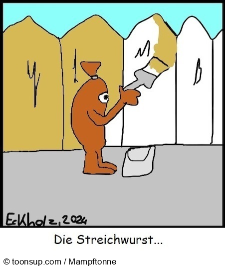 Cartoon: Die Streichwurst... 1