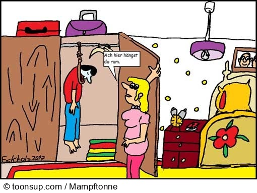 Cartoon: Im Schlafraum... 1