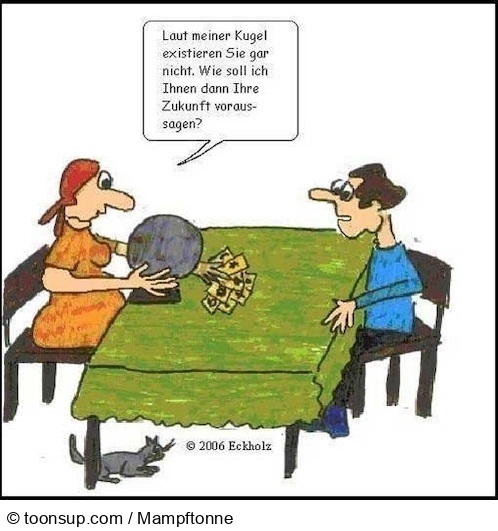 Cartoon: Die Wahrsagerin 1 1