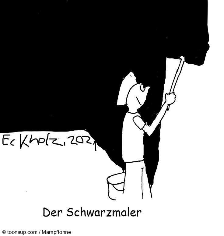 Cartoon: Der Schwarzmaler... 1