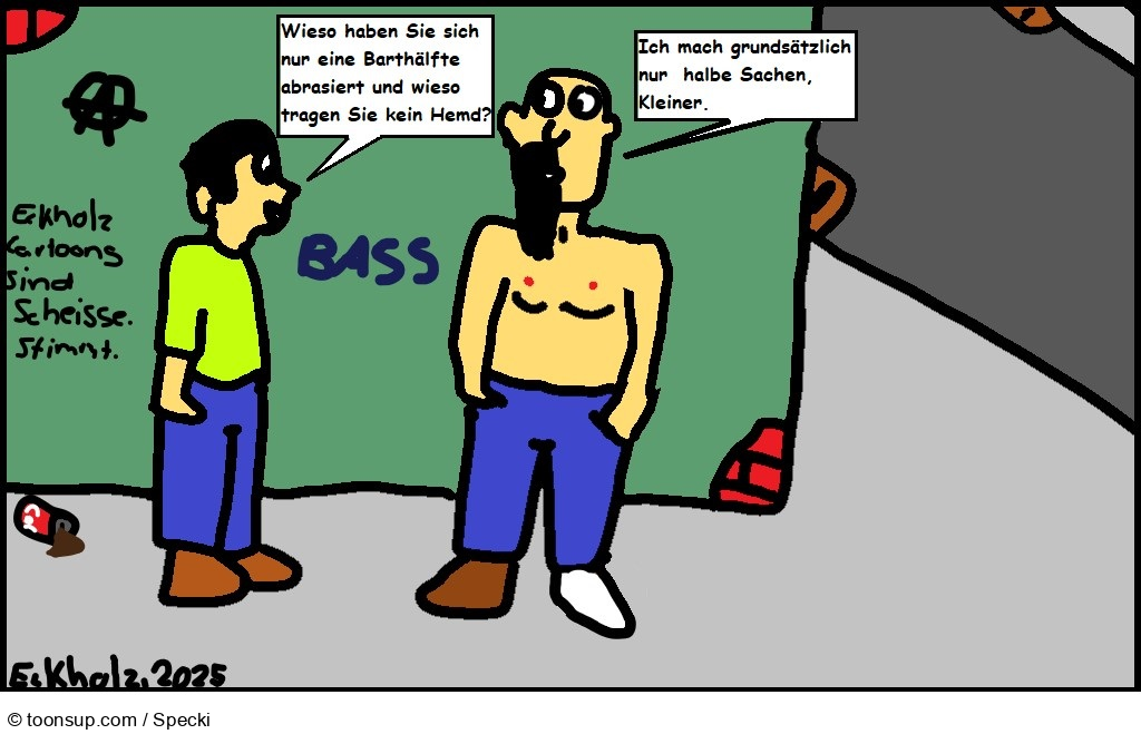 Cartoon: Halbe Sachen... 1