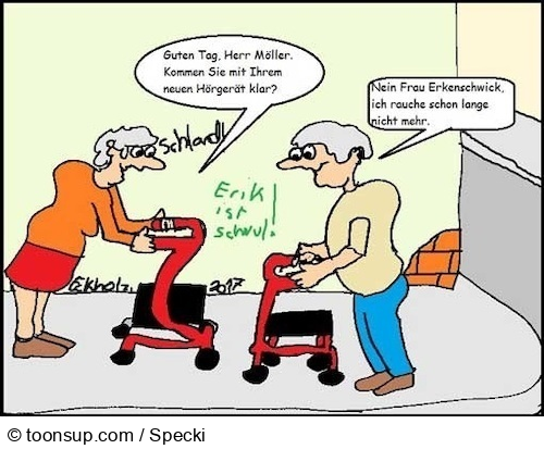 Cartoon: Das neue Hörgerät... 1