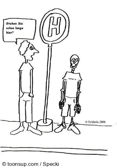 Cartoon: An der Bushaltestelle... 1