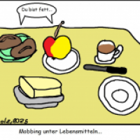 Mobbing unter Lebensmitteln...