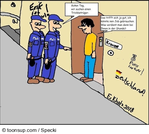 Cartoon: Trickbetrüger gesucht... 1