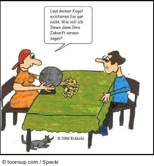 Cartoon: Die Wahrsagerin 1 1