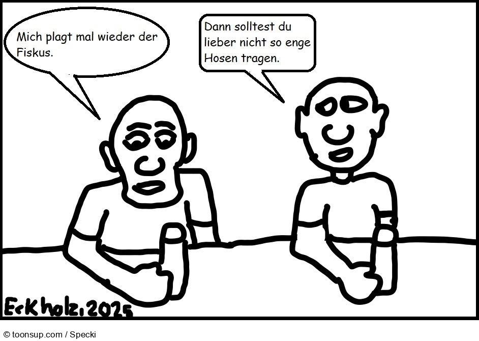 Cartoon: Mich plagt der Fiskus... 1